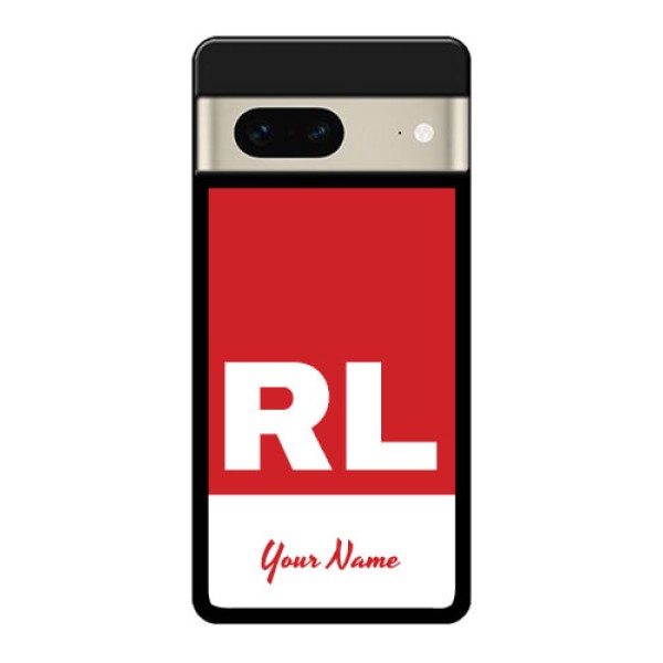 Google Pixel 7 5G Custom Glass Phone Case - Dual Tone Custom Text Design