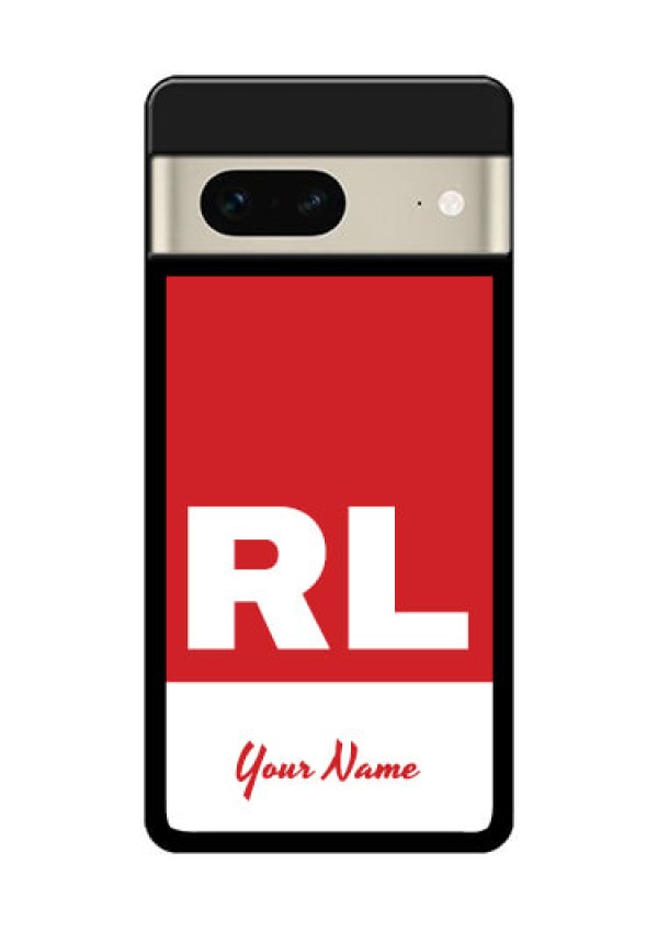 Google Pixel 7 5G Custom Glass Phone Case - Dual Tone Custom Text Design
