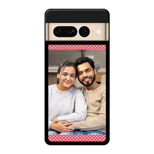 Google Pixel 7 Pro 5G Custom Glass Phone Case - White Dotted Design