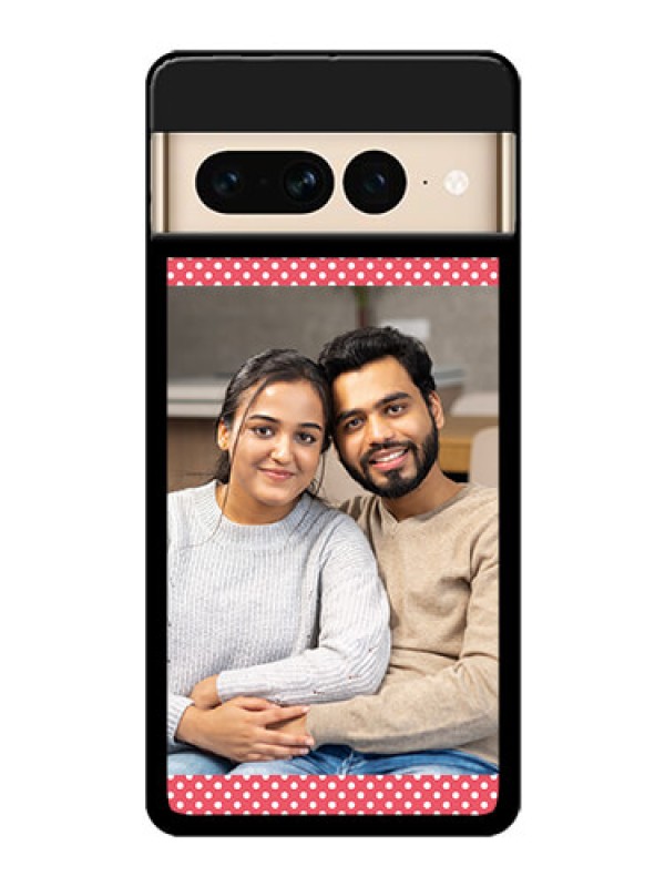 Custom Google Pixel 7 Pro 5G Custom Glass Phone Case - White Dotted Design