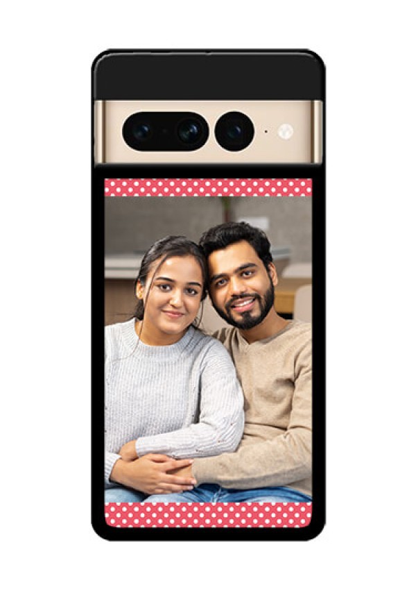 Google Pixel 7 Pro 5G Custom Glass Phone Case - White Dotted Design