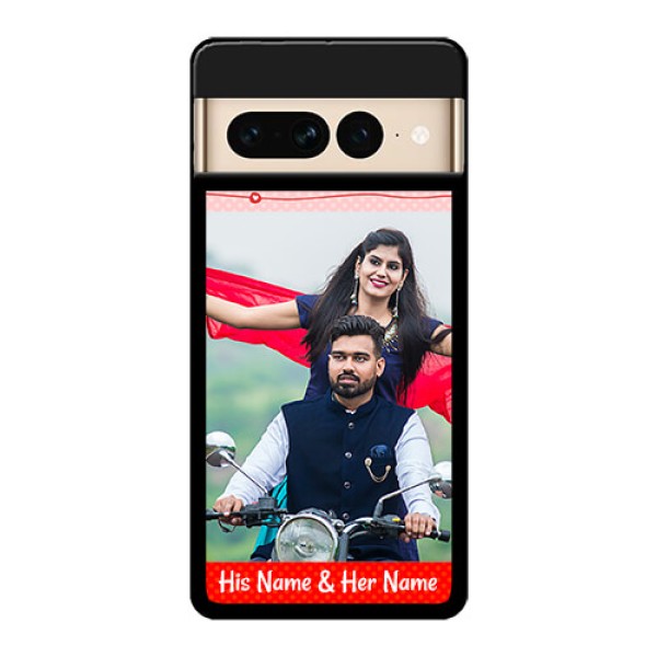 Google Pixel 7 Pro 5G Custom Glass Phone Case - Red Pattern Case Design