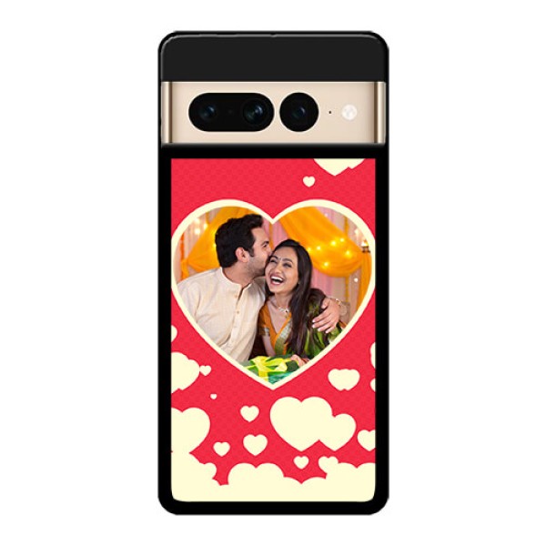 Google Pixel 7 Pro 5G Custom Glass Phone Case - Love Symbols Phone Cover Design