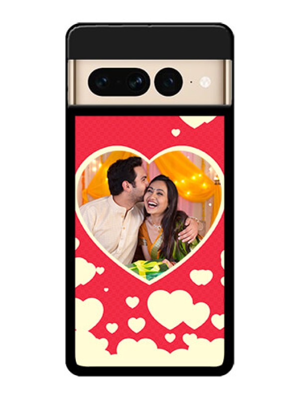 Custom Google Pixel 7 Pro 5G Custom Glass Phone Case - Love Symbols Phone Cover Design