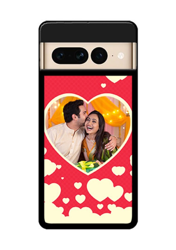 Google Pixel 7 Pro 5G Custom Glass Phone Case - Love Symbols Phone Cover Design