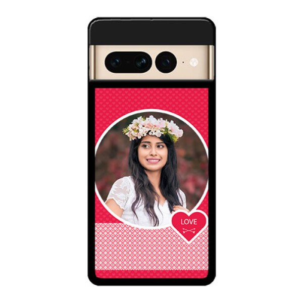 Google Pixel 7 Pro 5G Custom Glass Phone Case - Pink Color Pattern Design