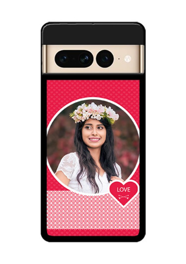 Google Pixel 7 Pro 5G Custom Glass Phone Case - Pink Color Pattern Design