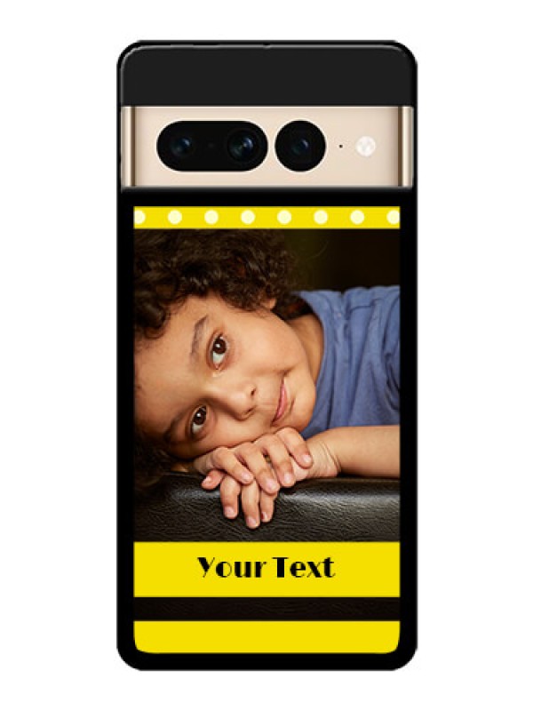 Custom Google Pixel 7 Pro 5G Custom Glass Phone Case - Bright Yellow Case Design
