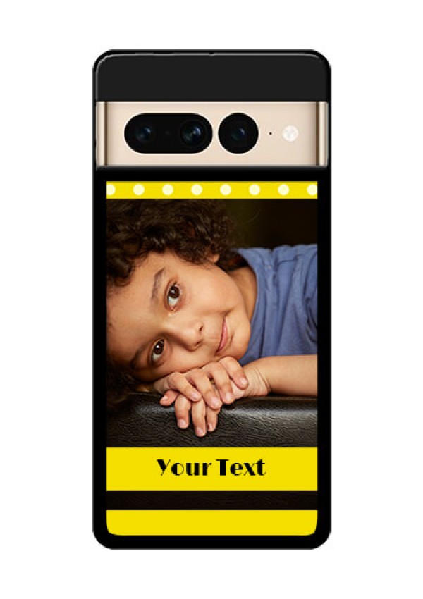 Google Pixel 7 Pro 5G Custom Glass Phone Case - Bright Yellow Case Design