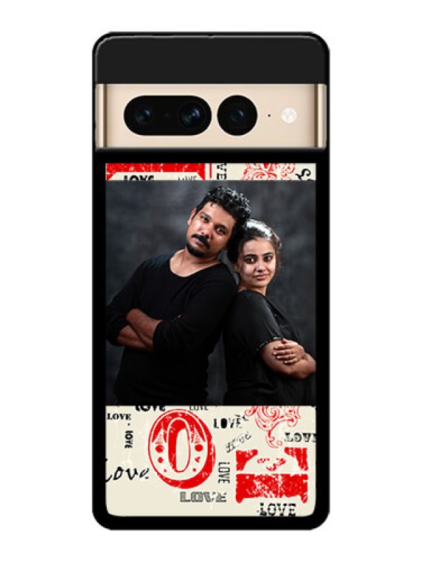 Custom Google Pixel 7 Pro 5G Custom Glass Phone Case - Trendy Love Design Case