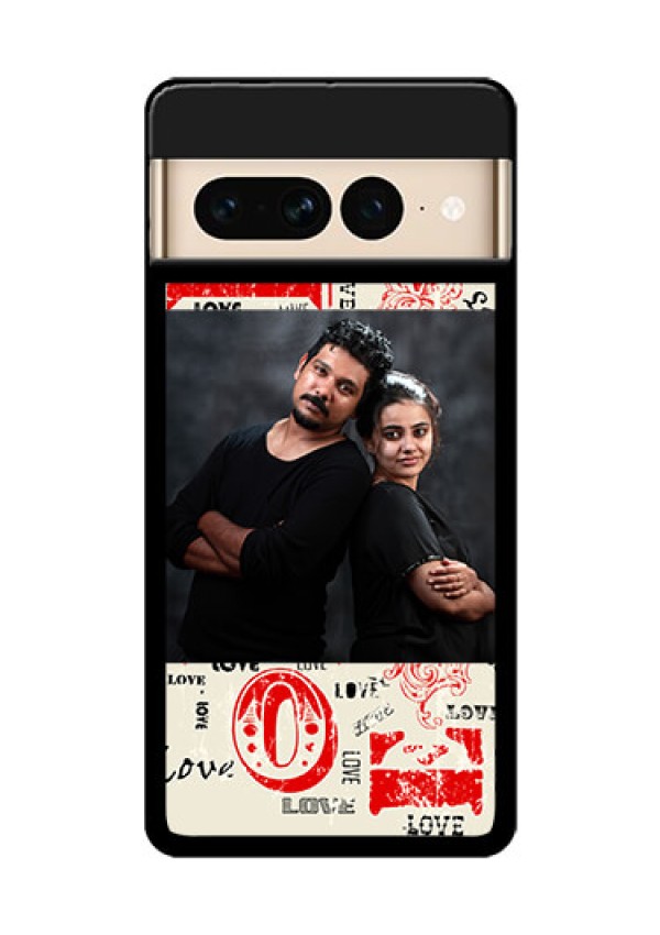Google Pixel 7 Pro 5G Custom Glass Phone Case - Trendy Love Design Case