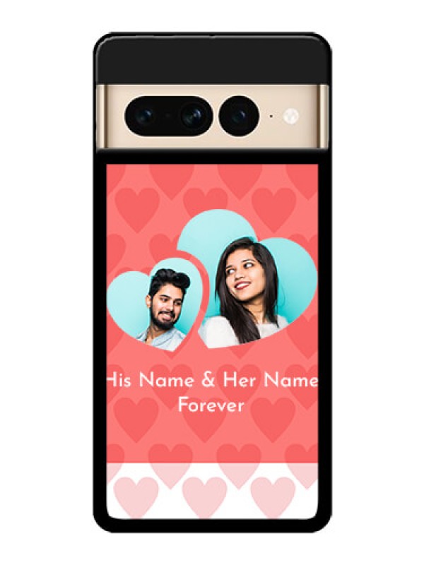 Custom Google Pixel 7 Pro 5G Custom Glass Phone Case - Couple Pic Upload Design