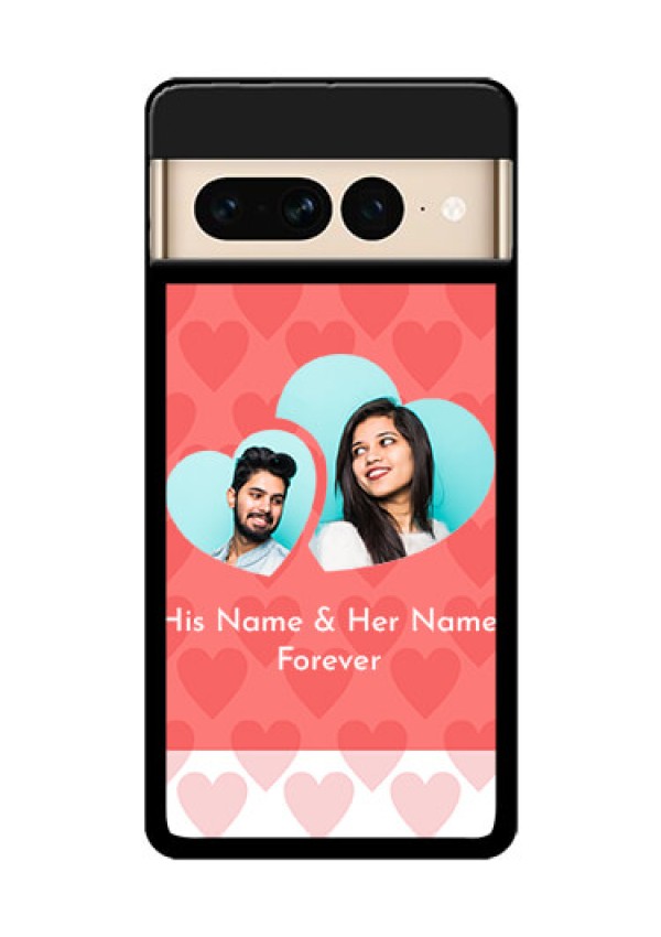 Google Pixel 7 Pro 5G Custom Glass Phone Case - Couple Pic Upload Design