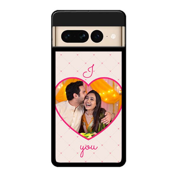 Google Pixel 7 Pro 5G Custom Glass Phone Case - Heart Shape Design