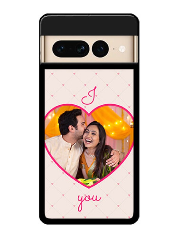 Custom Google Pixel 7 Pro 5G Custom Glass Phone Case - Heart Shape Design
