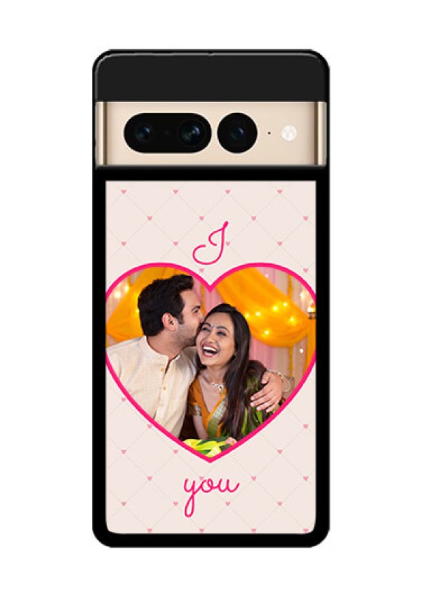 Google Pixel 7 Pro 5G Custom Glass Phone Case - Heart Shape Design
