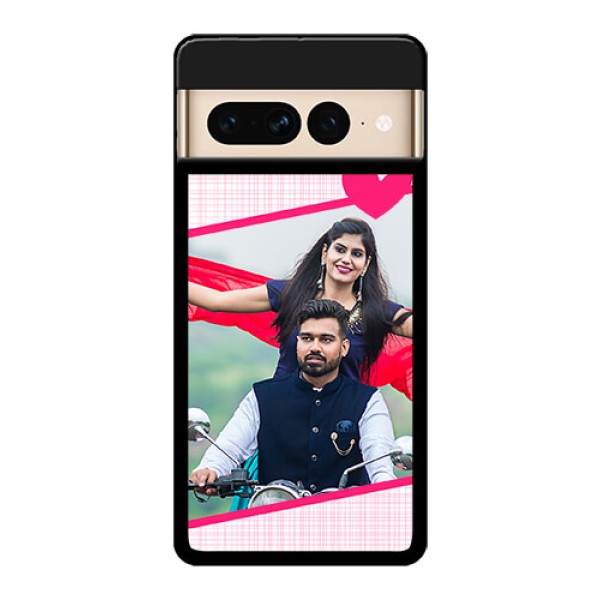 Google Pixel 7 Pro 5G Custom Glass Phone Case - Love Shape Heart Design