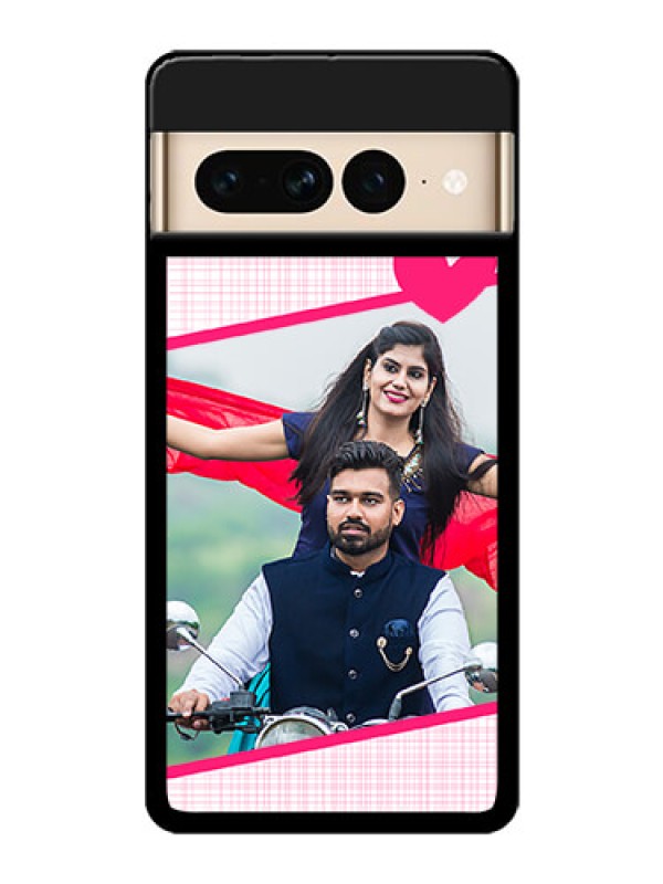 Custom Google Pixel 7 Pro 5G Custom Glass Phone Case - Love Shape Heart Design