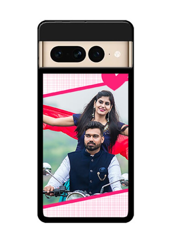 Google Pixel 7 Pro 5G Custom Glass Phone Case - Love Shape Heart Design