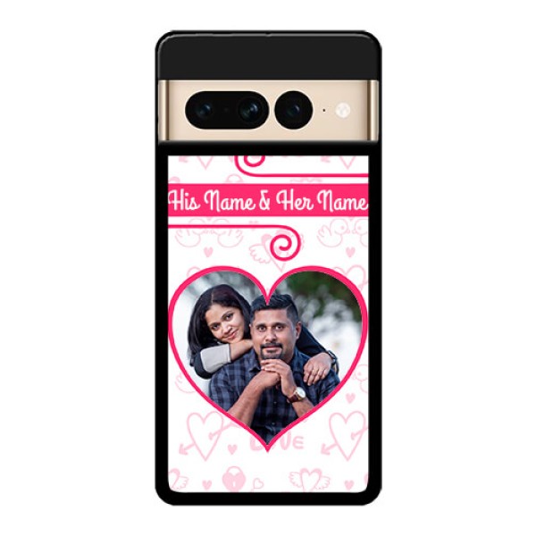 Google Pixel 7 Pro 5G Custom Glass Phone Case - Heart Shape Love Design