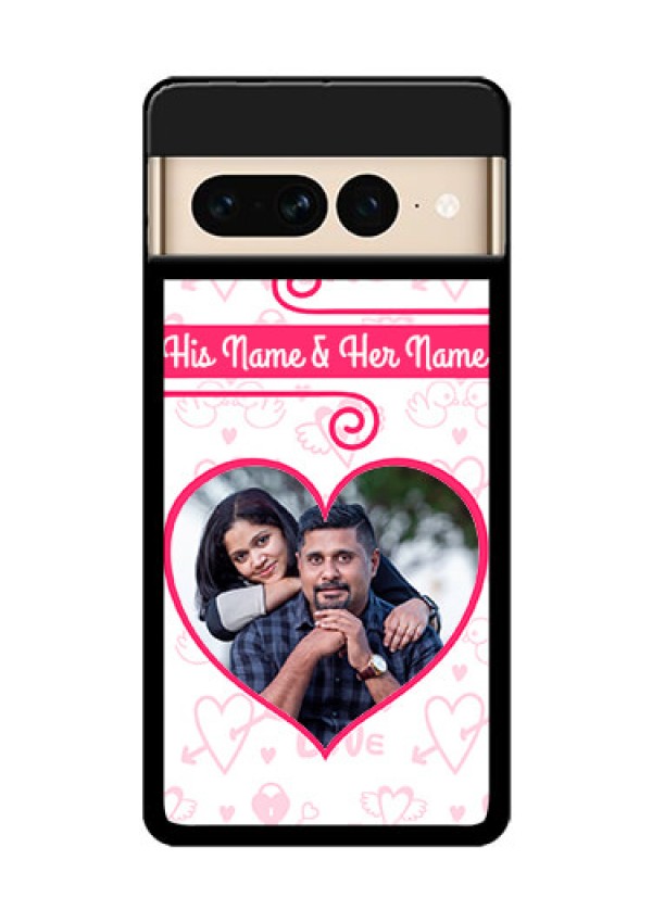 Google Pixel 7 Pro 5G Custom Glass Phone Case - Heart Shape Love Design