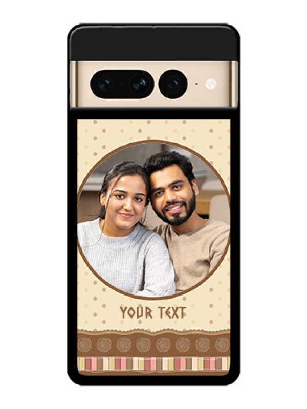 Custom Google Pixel 7 Pro 5G Custom Glass Phone Case - Brown Dotted Mobile Case Design