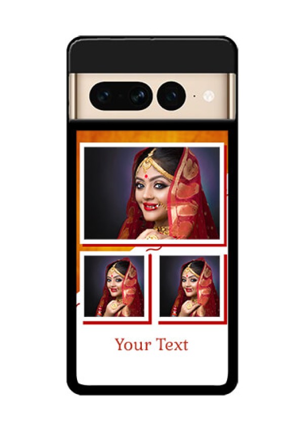 Google Pixel 7 Pro 5G Custom Glass Phone Case - Wedding Memories Design