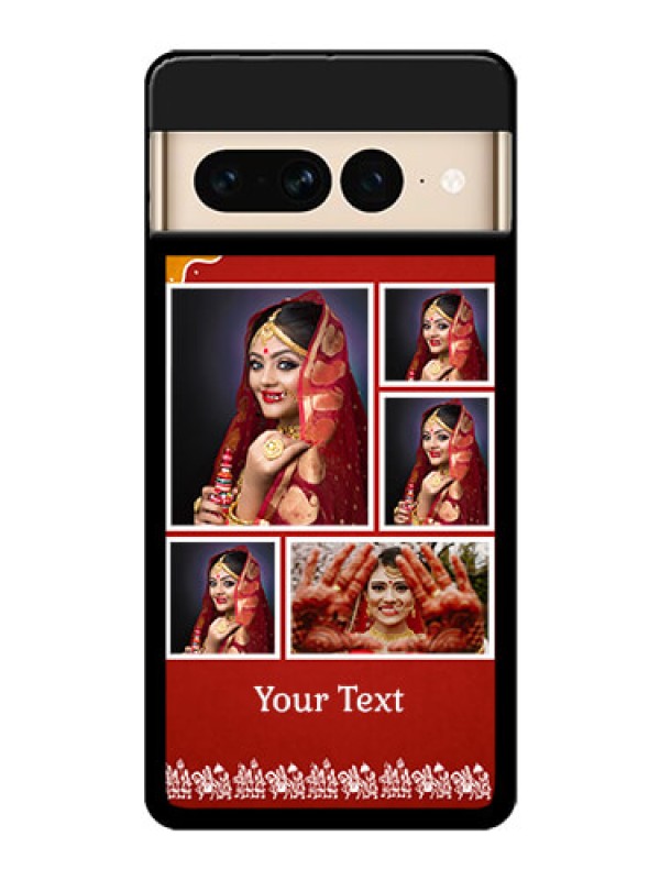 Custom Google Pixel 7 Pro 5G Custom Glass Phone Case - Wedding Pic Upload Design