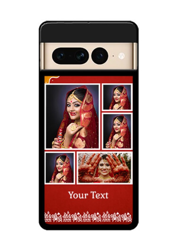 Google Pixel 7 Pro 5G Custom Glass Phone Case - Wedding Pic Upload Design