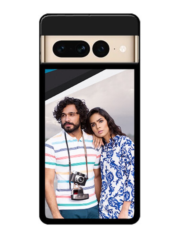 Custom Google Pixel 7 Pro 5G Custom Glass Phone Case - Simple Pattern Photo Upload Design