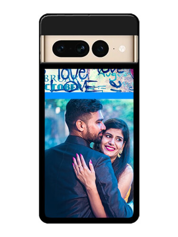 Custom Google Pixel 7 Pro 5G Custom Glass Phone Case - Colorful Love Design