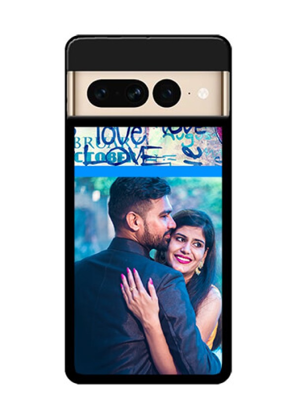 Google Pixel 7 Pro 5G Custom Glass Phone Case - Colorful Love Design
