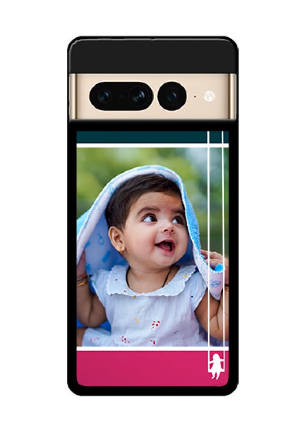 Google Pixel 7 Pro 5G Custom Glass Phone Case - Cute Girl With Cloud Design