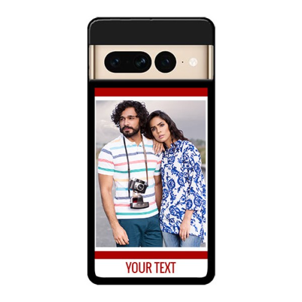 Google Pixel 7 Pro 5G Custom Glass Phone Case - Red Color Design