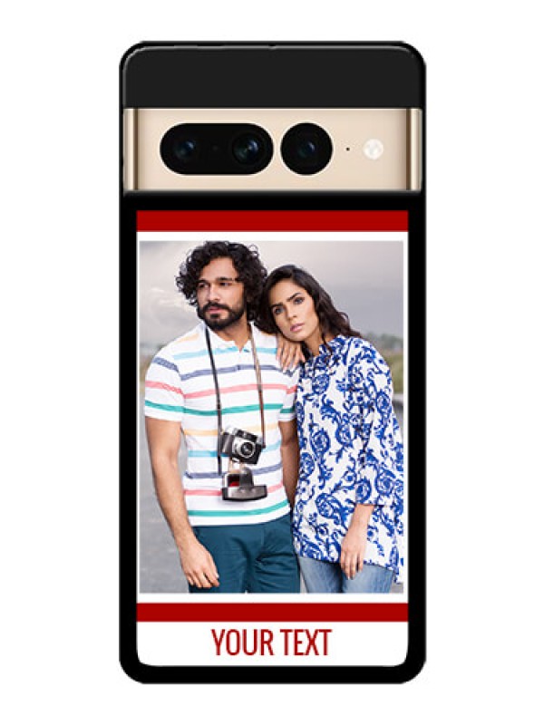 Custom Google Pixel 7 Pro 5G Custom Glass Phone Case - Red Color Design