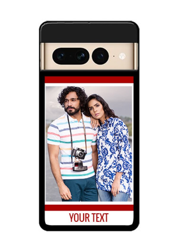 Google Pixel 7 Pro 5G Custom Glass Phone Case - Red Color Design
