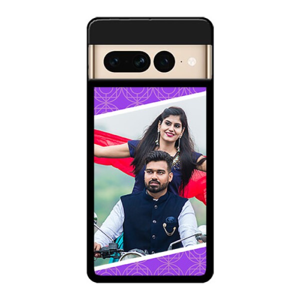 Google Pixel 7 Pro 5G Custom Glass Phone Case - Violet Color Pattern Design
