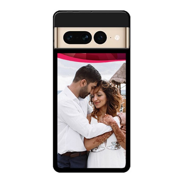 Google Pixel 7 Pro 5G Custom Glass Phone Case - Red Abstract Design