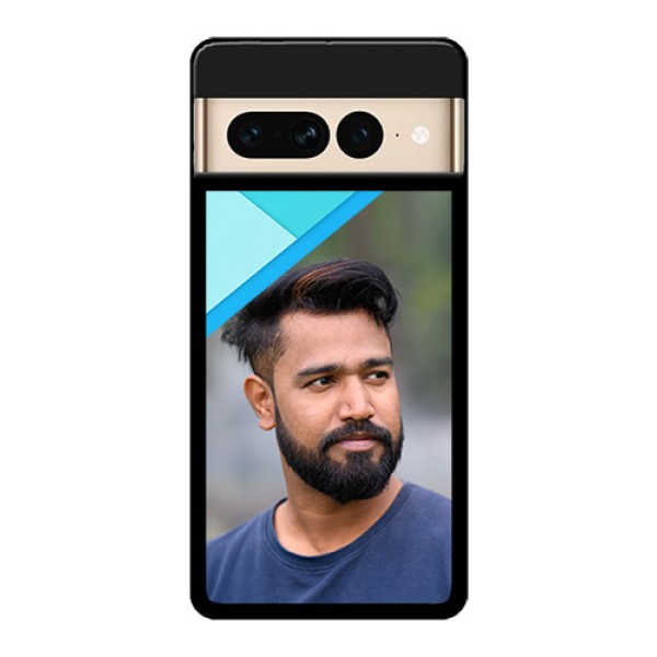 Google Pixel 7 Pro 5G Custom Glass Phone Case - Blue Pattern Design