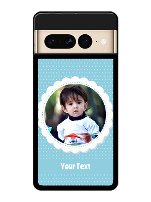 Custom Google Pixel 7 Pro 5G Custom Glass Phone Case - Violet Pattern Design