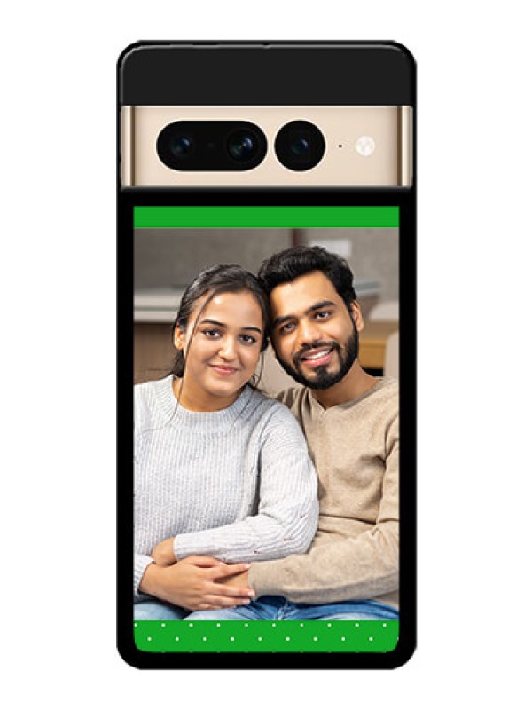 Custom Google Pixel 7 Pro 5G Custom Glass Phone Case - Green Pattern Design