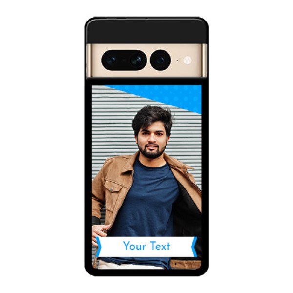 Google Pixel 7 Pro 5G Custom Glass Phone Case - Simple Blue Color Design