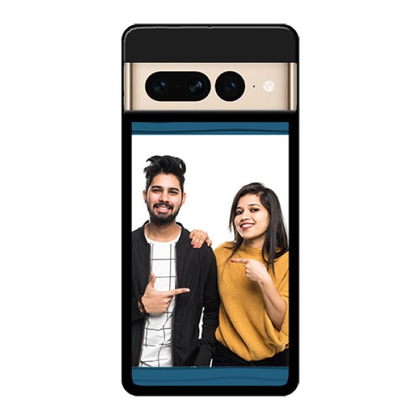 Google Pixel 7 Pro 5G Custom Glass Phone Case - Blue Pattern Cover Design