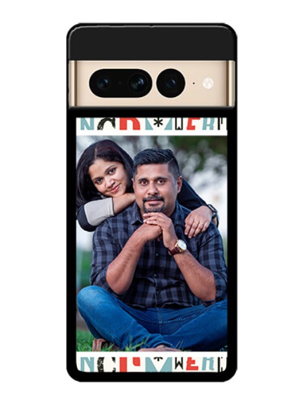 Custom Google Pixel 7 Pro 5G Custom Glass Phone Case - Alphabet Design