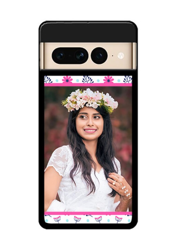 Google Pixel 7 Pro 5G Custom Glass Phone Case - Colorful Flower Design