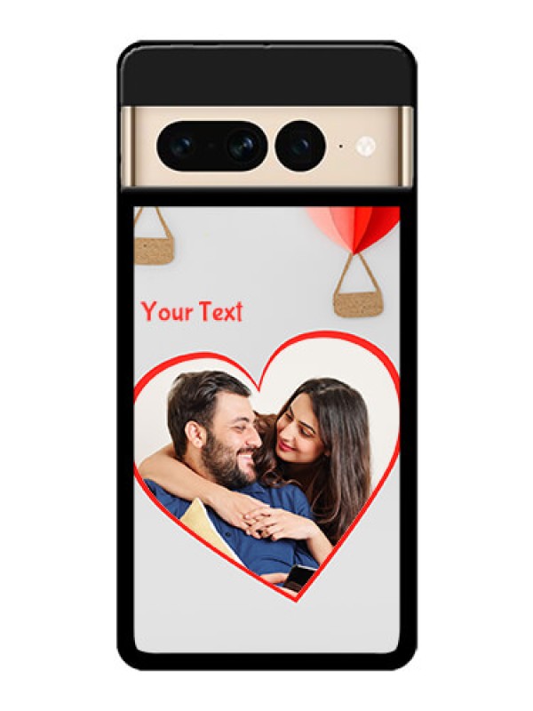 Custom Google Pixel 7 Pro 5G Custom Glass Phone Case - Parachute Love Design