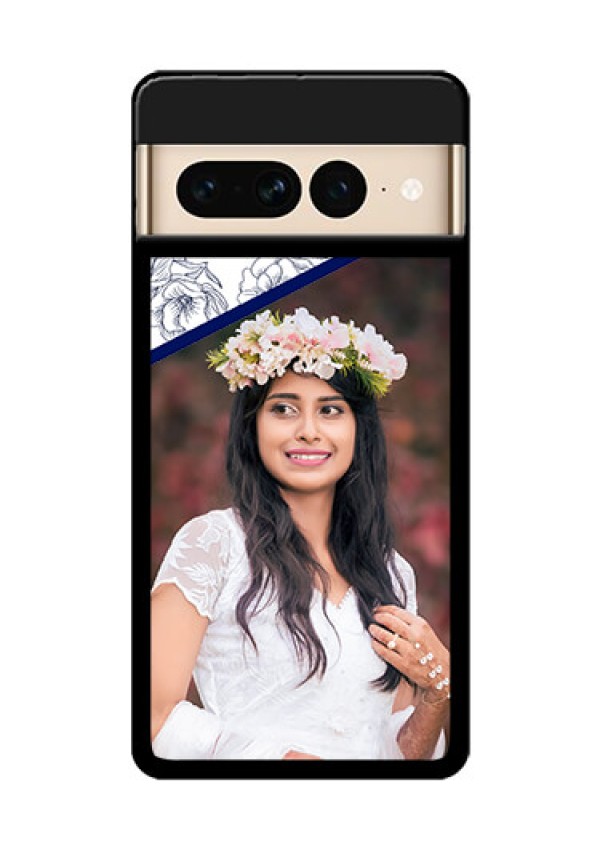 Google Pixel 7 Pro 5G Custom Glass Phone Case - Classy Floral Design