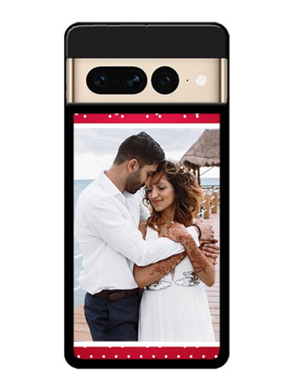 Custom Google Pixel 7 Pro 5G Custom Glass Phone Case - Hearts Mobile Case Design
