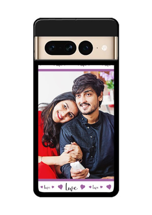 Google Pixel 7 Pro 5G Custom Glass Phone Case - Couples Heart Design