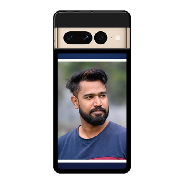 Google Pixel 7 Pro 5G Custom Glass Phone Case - Simple Royal Blue Design